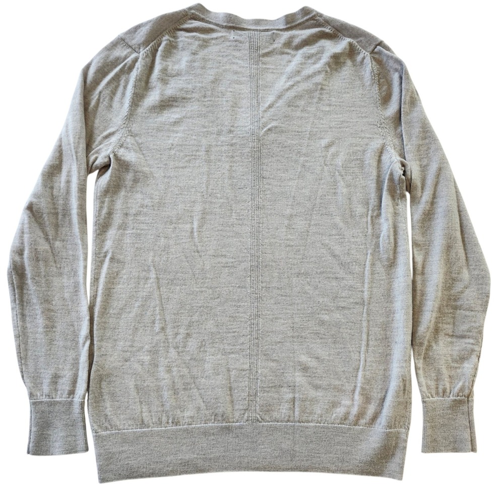 Banana Republic Gray 100% Merino Wool V Neck Lightweight Sweater Women's Size S - Picture 1 of 4